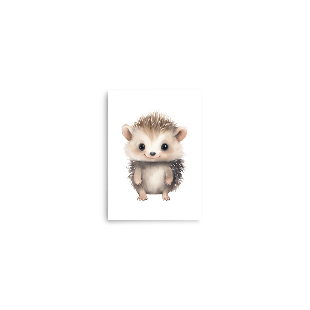 porcupine baby animals art print