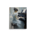 Load image into Gallery viewer, Girl Playing Piano vintage-inspired art print nursery art
