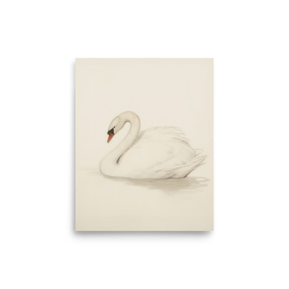 Vintage Swan a vintage-inspired baby room nursery art print