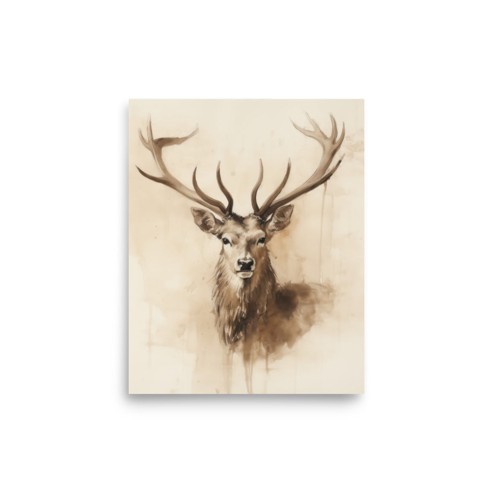 Vintage Deer Print wall art