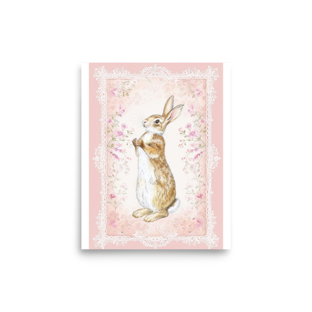 bunny vintage-inspired nursery art cottage-core rabbit