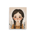 Load image into Gallery viewer, illustration centers around a little girl who will capture your heart and imagination with braided hair. girls room decor
