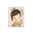 Load image into Gallery viewer, singing girl with bird friend girls room wall art
