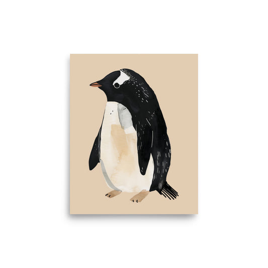 baby room nursery art print features a penguin