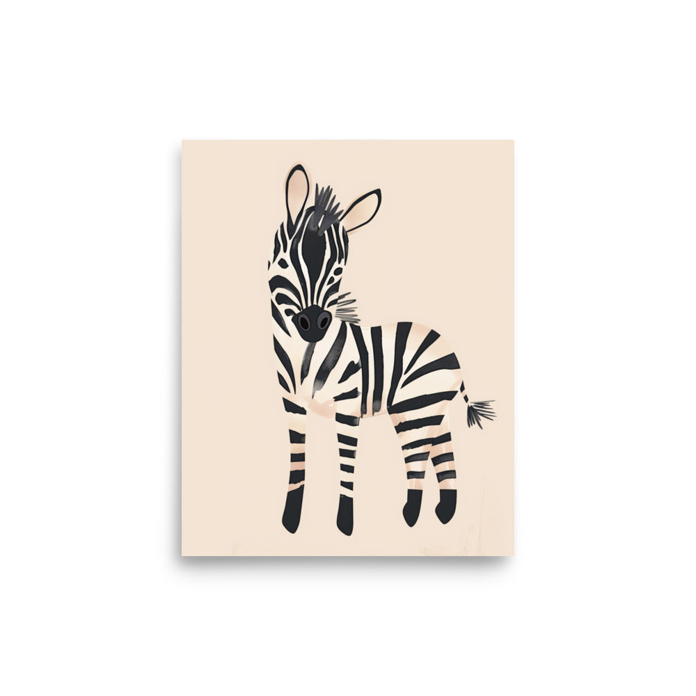 girls' room art zebra