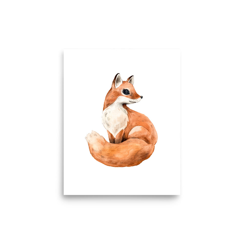 baby fox  baby room art print