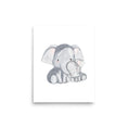 Load image into Gallery viewer, baby and mom elephant nursery wall art
