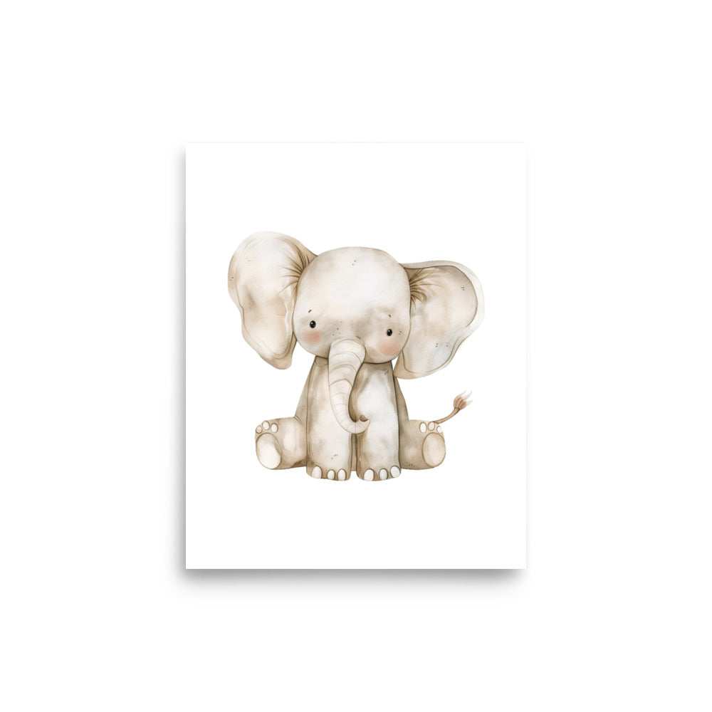 baby elephant baby room art