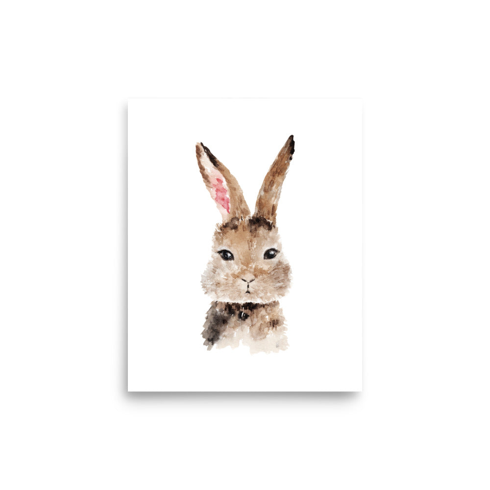 bunny woodland nursery art print