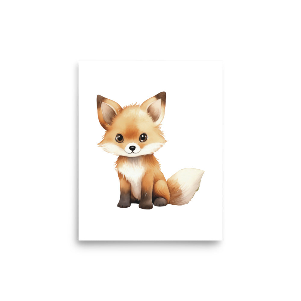 fox baby room art print