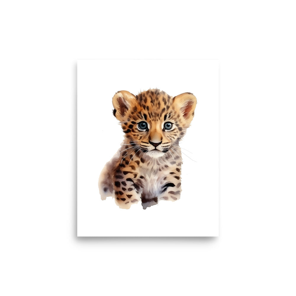 leopard baby room art