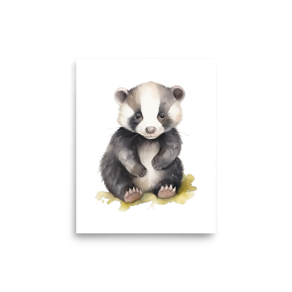 badger baby room art