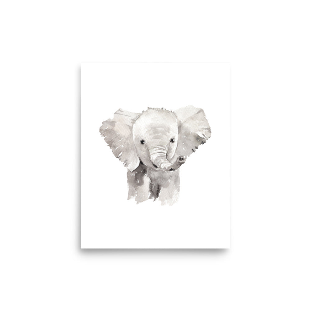 baby elephant nursery art