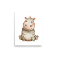 Load image into Gallery viewer, hippo nursery print
